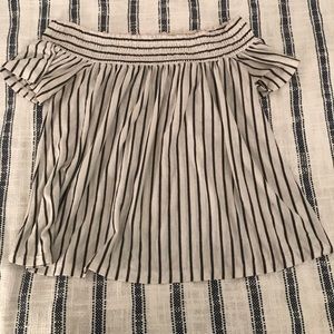 Off the shoulder striped top